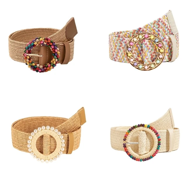 Bohemian-style Handwoven Women Waist Belt Casual Waistband Clothing Accessory