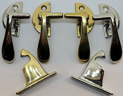 Small 3/8" Offset Lever Latch Ice box cabinet Boone Left Right Cast Brass nickel