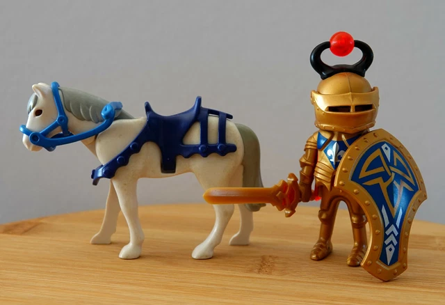 Playmobil Prince Chevalier Avec Cheval - Figurine Médiévale Château - Occasion Bon état