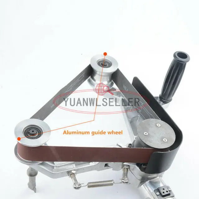 One Pneumatic belt sander Round tube drawing polishing machine 40x760MM New