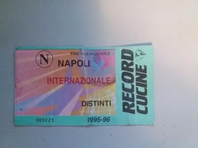 ***Biglietto Stadio Napoli-Inter- Serie A 1995/1996 -Distinti - Calcio***