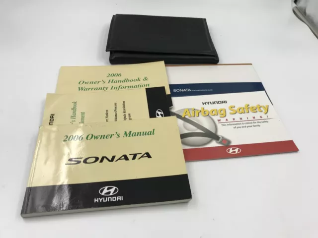 2006 Hyundai Sonata Owners Manual Set With Case OEM OM01143