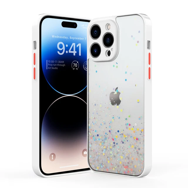 Cute Bling Clear Phone Case Shckproof Cover for iPhone 14/14 Plus/14 Pro Max
