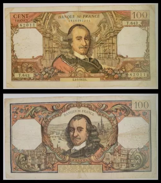 FRANCE 100 FRANCS 1972  Banknote Paper Money [4.5.1972] - Circulated