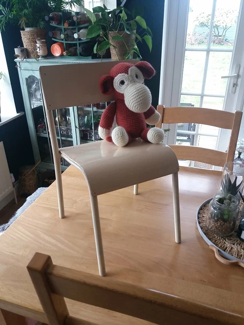 vintage/retro  childs school chair ( metal frame shabby chic) .
