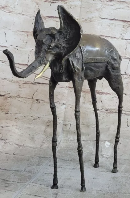 Art Deco Hot Cast By Lost wax Method Space Elephant Animal Rare Sculpture Sale