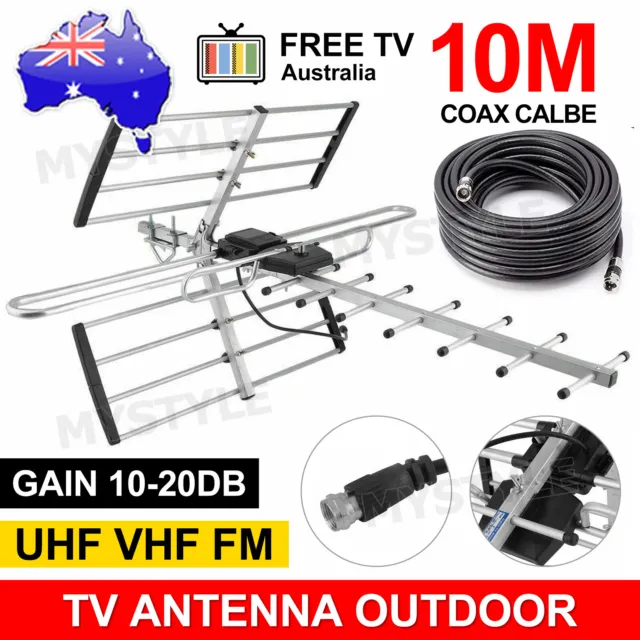 Digital Outdoor TV Antenna UHF VHF FM 4 AUSTRALIAN conditions Country Areas New