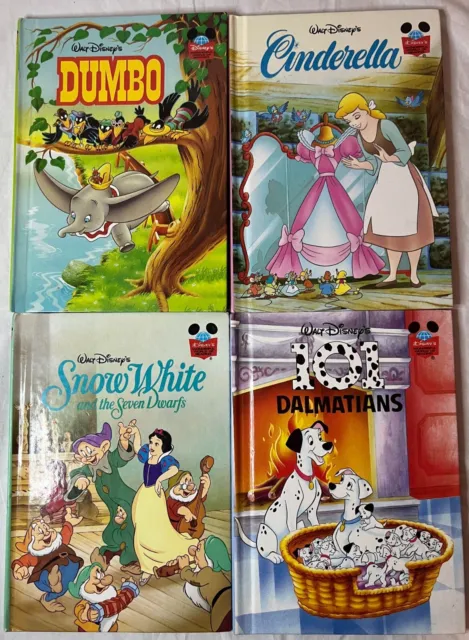 Lot of 4 Walt Disney's Wonderful World of Reading Hardcover Books