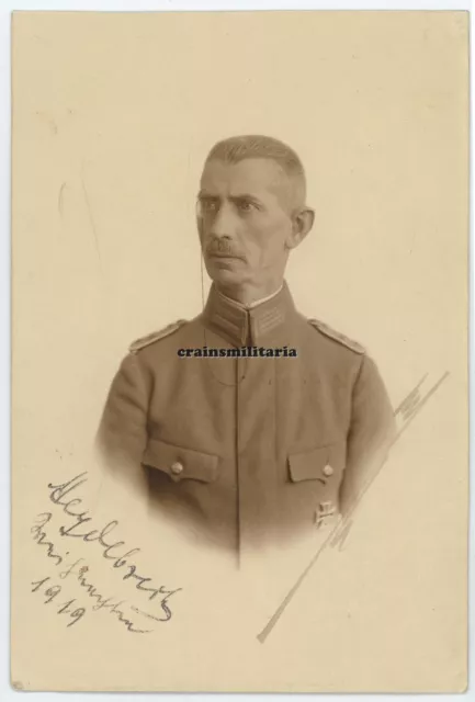 Orig. Foto Portrait Offizier Heydebreck m. Orden EK1 EKI in BERLIN 1919
