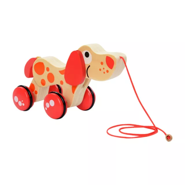 Wooden Pull  Along Animal Car Toys For 1 Year Old Dog Push Toy For Toddler Toys 3