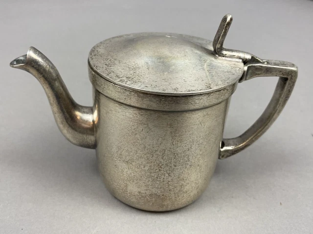 Antique Silver Soldered Serving Pitcher/Tea Pot-Tri State Hospital-nickel/silver