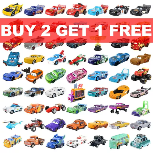 Buy 2 get 1 FREEDisney Pixar Cars McQueen Hudson Mater King 1:55 Diecast Toys
