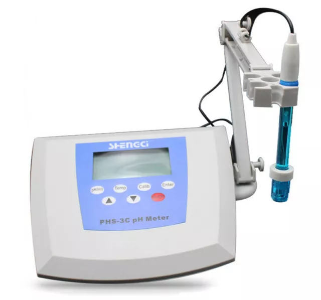 PHS-3C Lab Instrument Benchtop pH Meter Tester Water 0.00~14.00pH 0 ~ ±1800mV