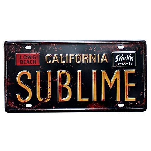Funny Sign Sublime California Vintage Metal Tin 6inch*12inch, Pictured124