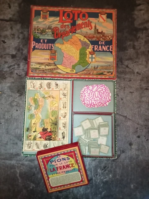 Jeu De Loto Géographique Bussière - 18 Planches - C.1870 - Rare