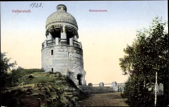 Ak Halberstadt Sachsen Anhalt, Bismarckturm - 4117219