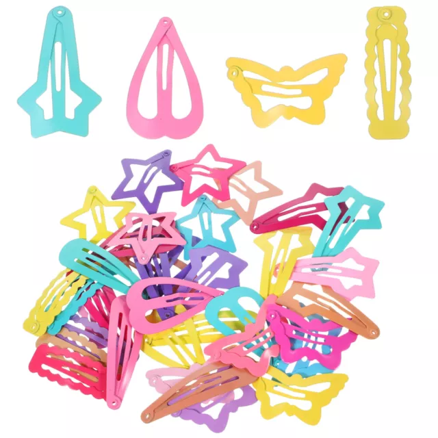 36 Pcs Child Kids Hair Accessories Girls Snap Clips Star Barrettes