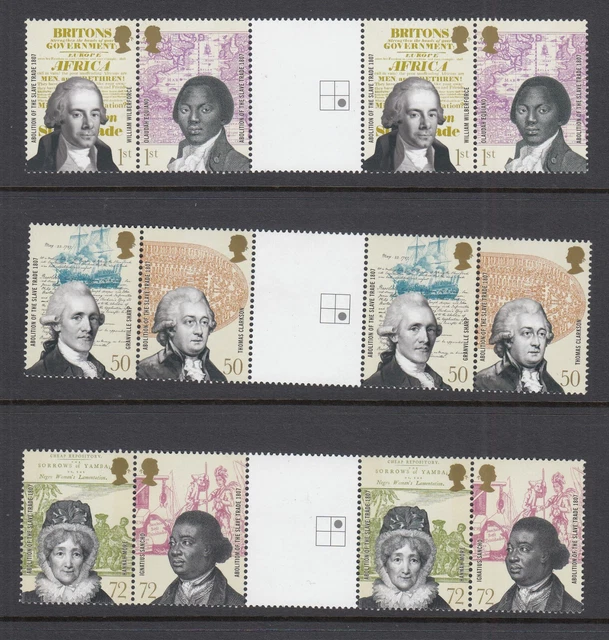 (130248) GUTTER PAIRS Abolition Slavery GB MNH 2007