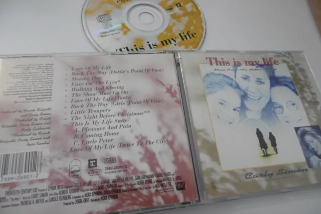 This Is My Life Música De Movimiento Imagen CD Álbum Carly Simon 1992 Qwest