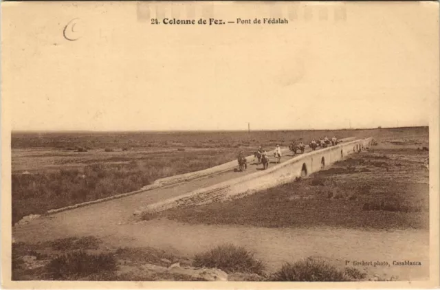 CPA AK Colonne de FEZ - Pont de FEDALAH MAROC (669541)