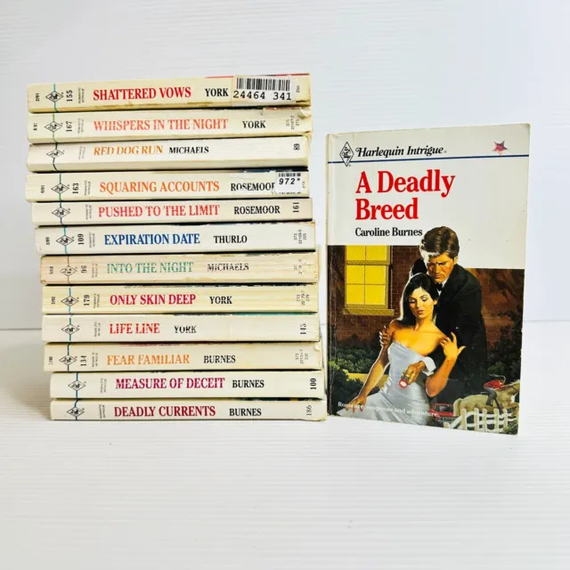 13 Harlequin Intrigue Mills and Boon Romance Paperback Books Bundle Lot .