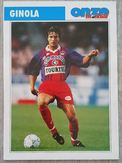 Carte Collector David Ginola - PSG Newcastle France - Édition Rookie - Vintage