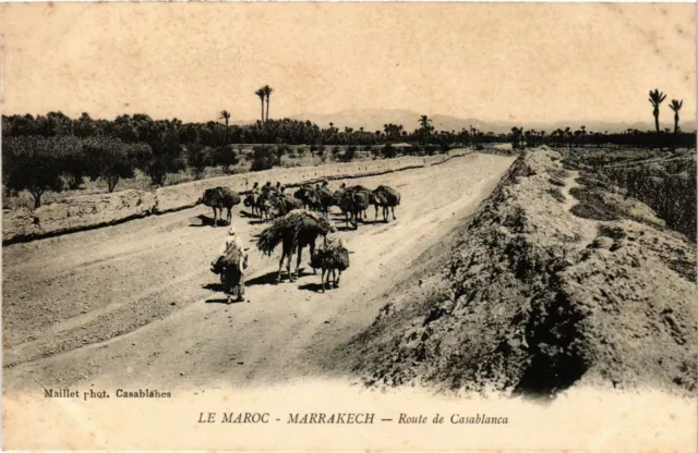 CPA AK Marrakech - Route de Casablanca MOROC (963599)