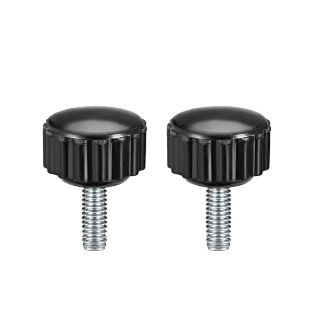 M4x10mm filetage mâle Élément serrage moleté Grip visser tête rond type 2pc