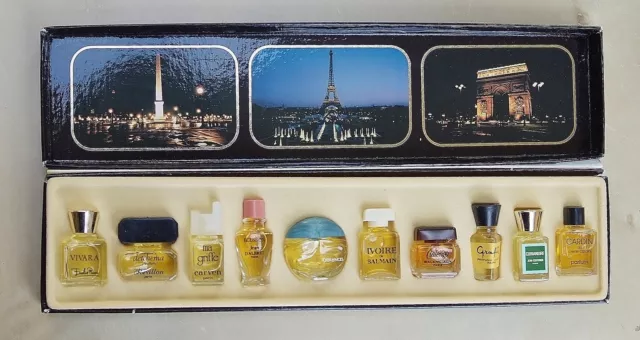 VTG LES MEILLEURS PARFUMS DE PARIS*10 MINIATURES Pure Parfum