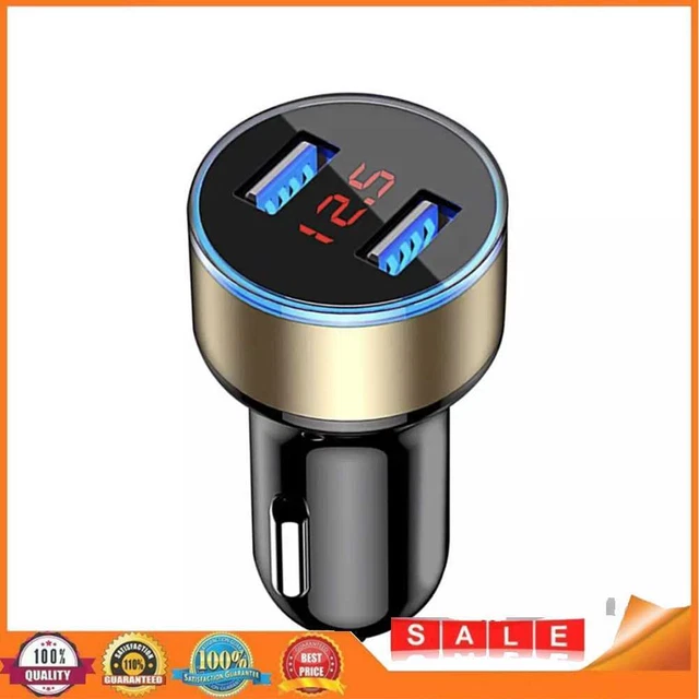 Caricabatterie auto ricarica rapida caricabatterie cellulare accessori auto USB (oro)