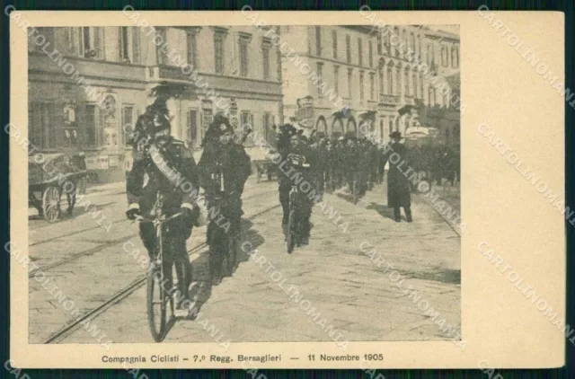 Militari Bersaglieri Compagnia Ciclisti 7° Reggimento cartolina RT4505