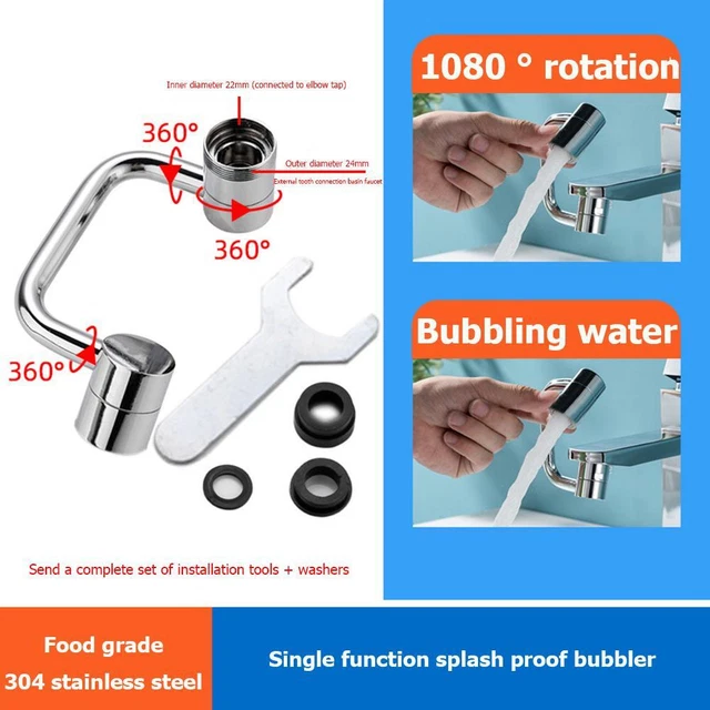 YIGEBAG Universal 1080 Rotation - Grifo de grifo (giratorio)