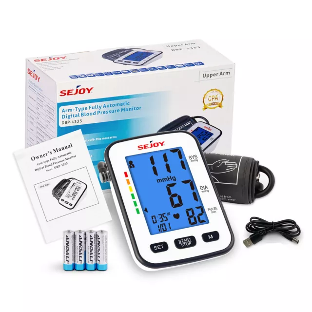 Tensiómetro de Brazo Digital Para Medir Presión Arterial Blood Pressure 2 x 90