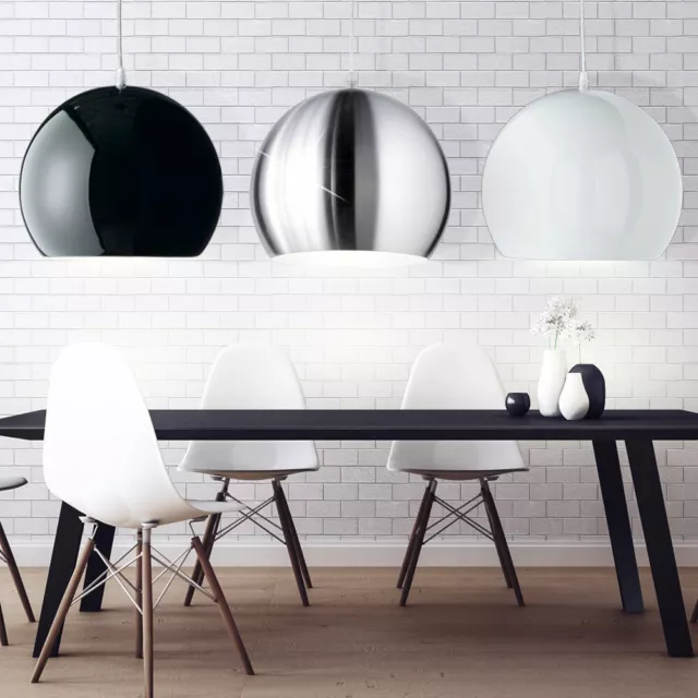 Esszimmerlampe Pendellampe Hängeleuchte Wohnzimmer Metall Kugel rund E27 H 130cm