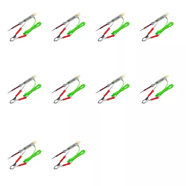 10X Probador de Circuitos LED Automotriz 6-24V Luz de Prueba con Sondas Duales 47 Pulgadas3358