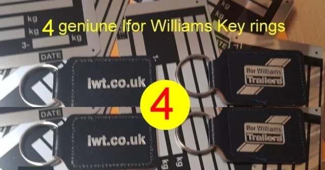 4 X Genuine Leather Ifor Williams Trailer Key Rings Free Post Trade Only £5 Each