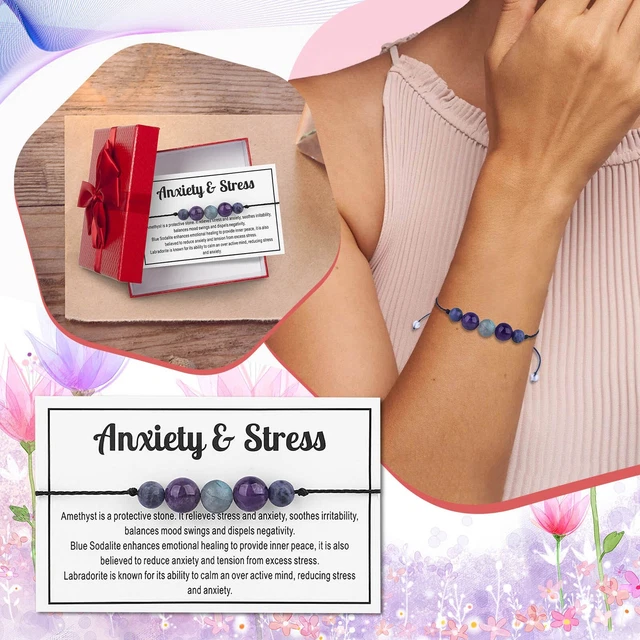 Pulsera señora brillante negro perlas Wax Line pulsera amatista flash piedra