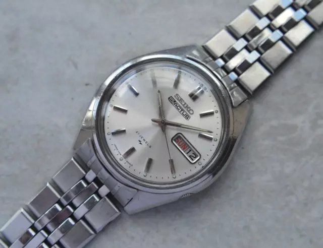 July 1971 Boxed Vintage Seiko Actus Automatic Silver Bracelet Watch Very Rare