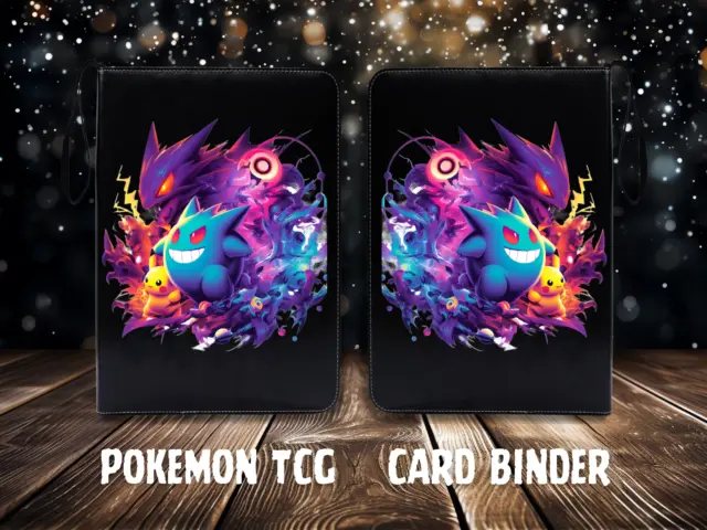 Gengar Pokemon Inspired Card Binder Album Collectors Pocket Trading Card Case