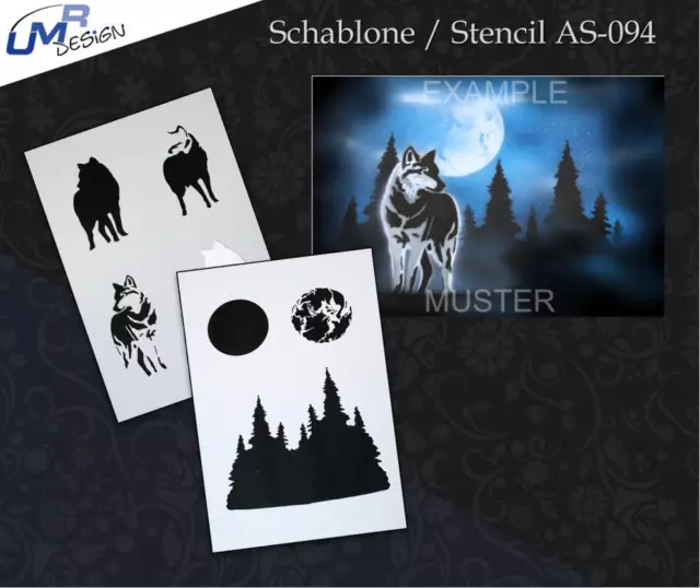 Step by Step Airbrush Schablone AS-094 ~ Tattoo Stencil ~ UMR-Design