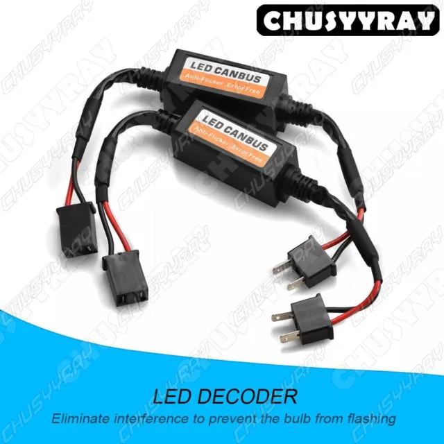 H7 LED Front Turn Signal Load Resistor Adapter Anti Hyper Flash Error Canceler