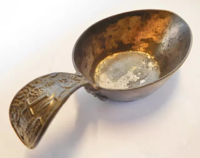 Pat'd 1897 Homan Silver Plate Catholic Sick Call Anointing Cup/Ladle