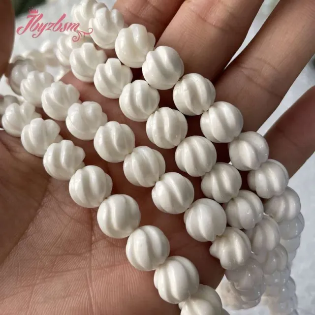 Tridacna Shell Stone Beads-Grade AA Twisted Natural Stone Charms Necklace Making