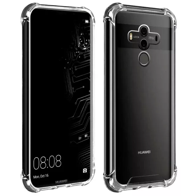 Cover Per Huawei Mate 10 Pro Custodia Trasparente Con Bordi Antiurto Tpu + Vetro