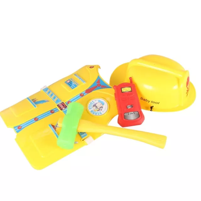 4 PCS Child Kids Simulation Safety Helmet Construction Hat Walkie-