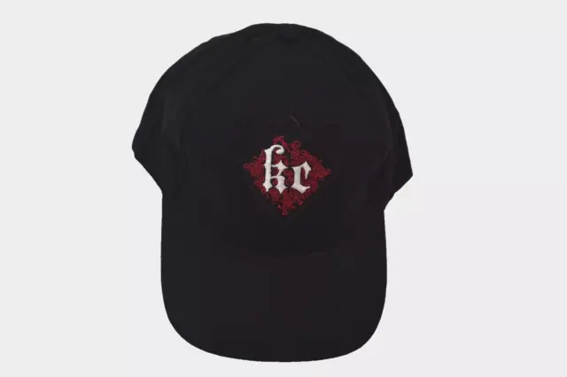 Kelly Clarkson Mens KC Ornate Logo Patch Black Baseball Cap Hat New L/XL 3