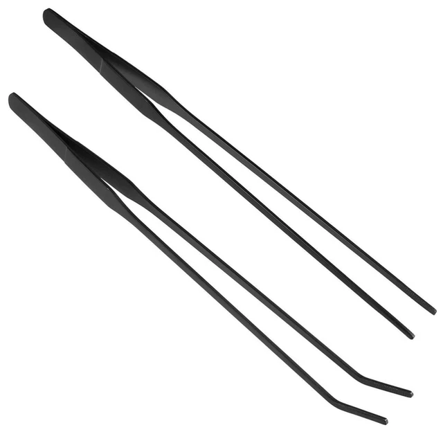 2 pinzas curvas de alimentación con clip para plantas de agua para reptiles