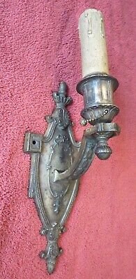 1 Antique Victorian Solid Brass Wall Sconce Lamp Candle style electric Light