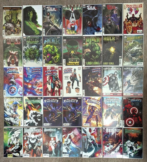 MARVEL LOT #1 - MOON KNIGHT, CAPTAIN AMERICA, HULK, ETC - NM+ to NM/M  35 BOOKS