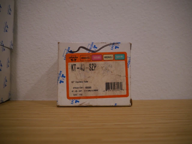 New Sporlan KT-43-SZP Expansion Valve Element TXV 60" Capillary Tube 180060